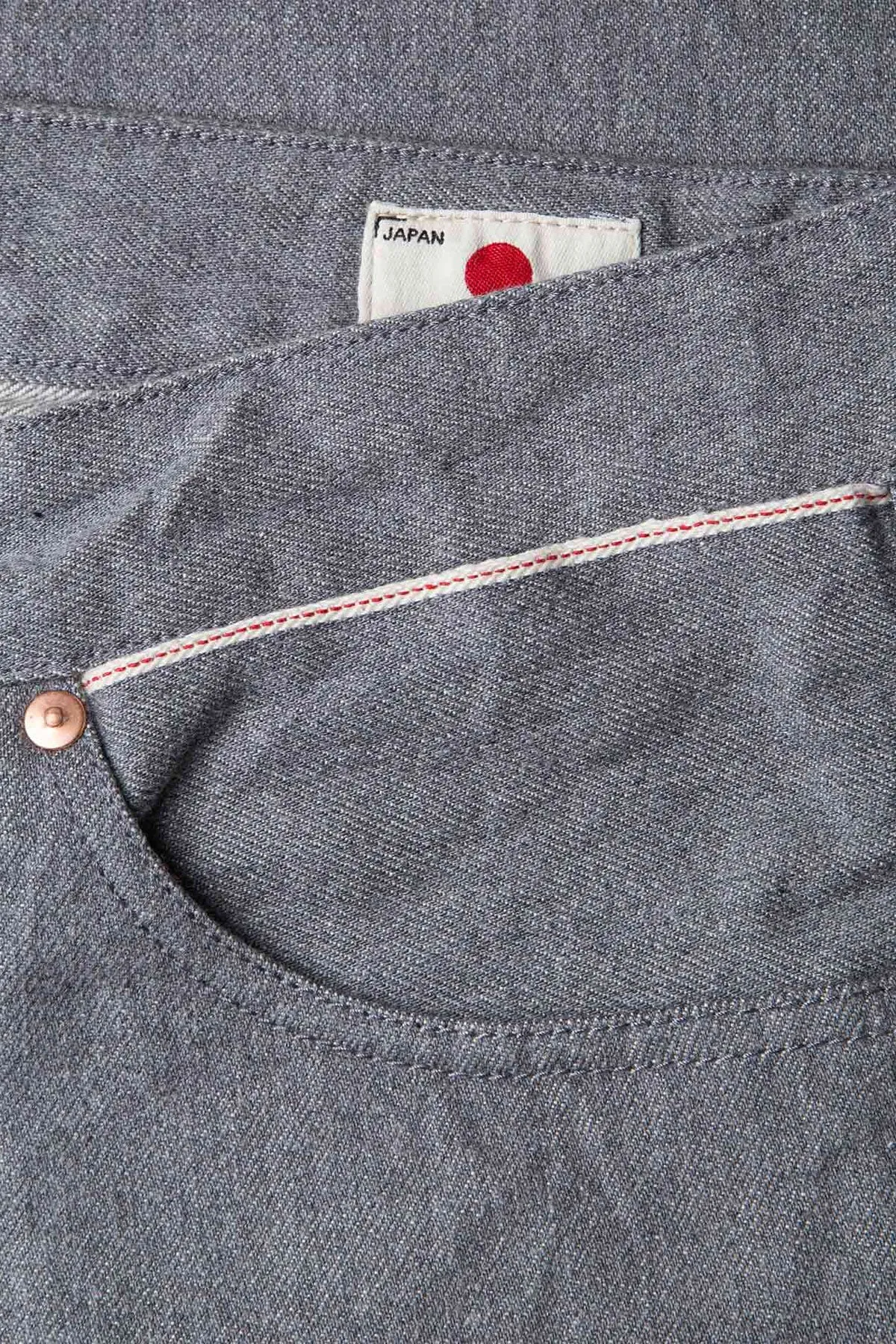 Benzak - B-04 Relaxed 14 oz. Selvedge Colour Denim in Grey