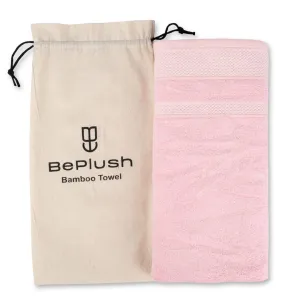 BePlush Zero Twist Bamboo Towels for Bath | Ultra Soft, Highly Absorbent, Quick Dry, Anti Bacterial Bamboo Bath Towel for Men & Women || 450 GSM, 29 x 59 Inches (1, Pink)