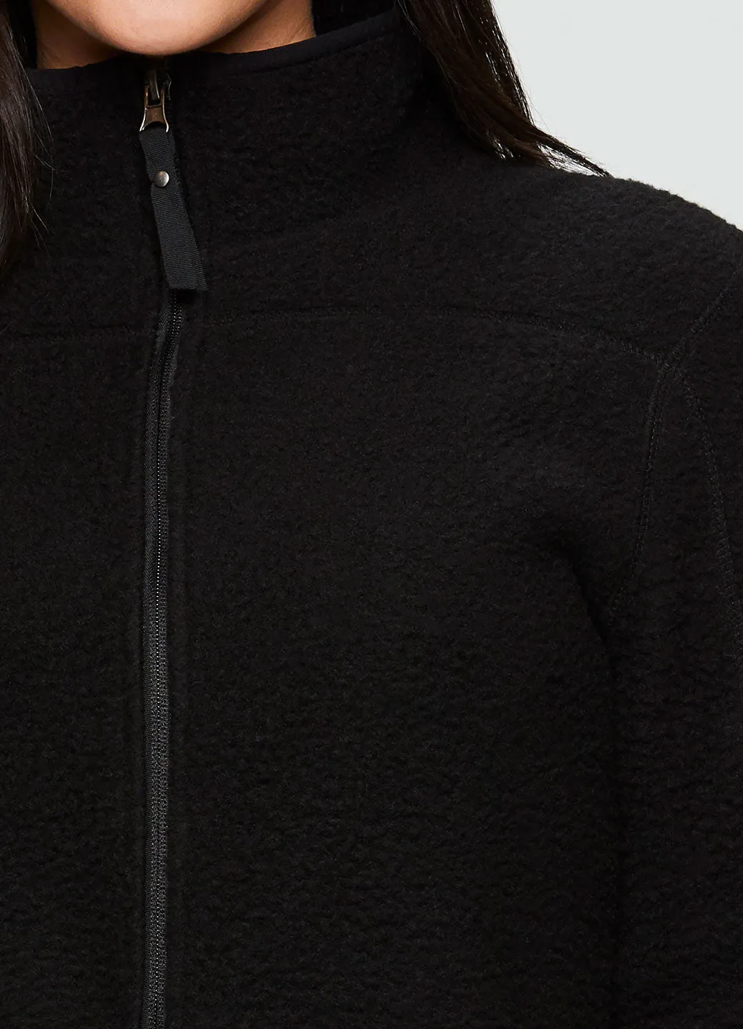 Berber Full Zip Mock Neck Jacket