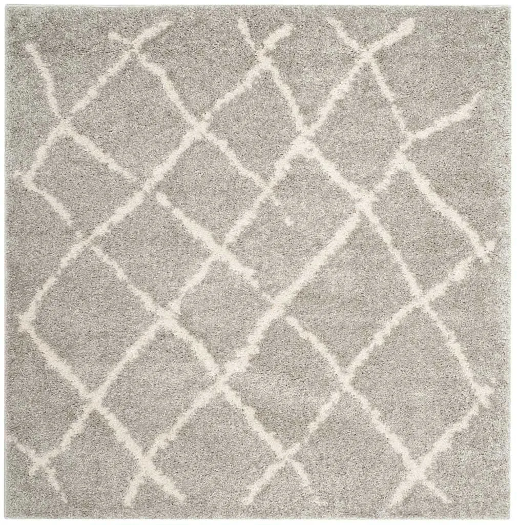 Berber Shag Light Gray/Cream Area Rug