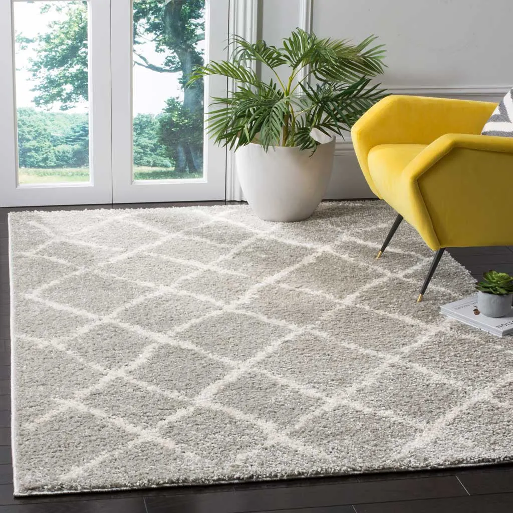 Berber Shag Light Gray/Cream Area Rug