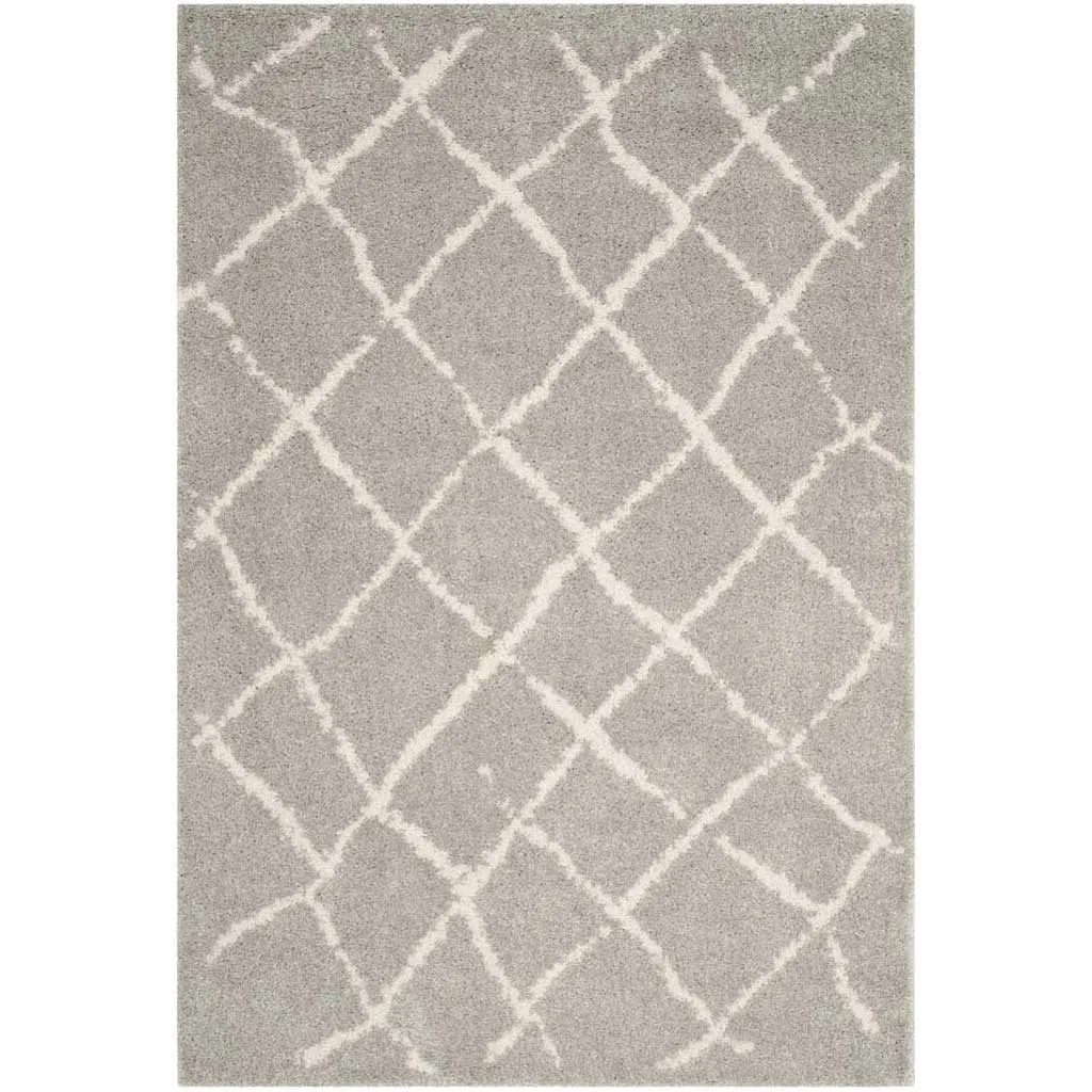 Berber Shag Light Gray/Cream Area Rug