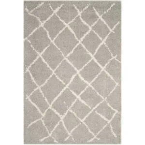 Berber Shag Light Gray/Cream Area Rug