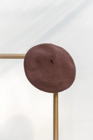 Beret - Chocolate Brown Wool