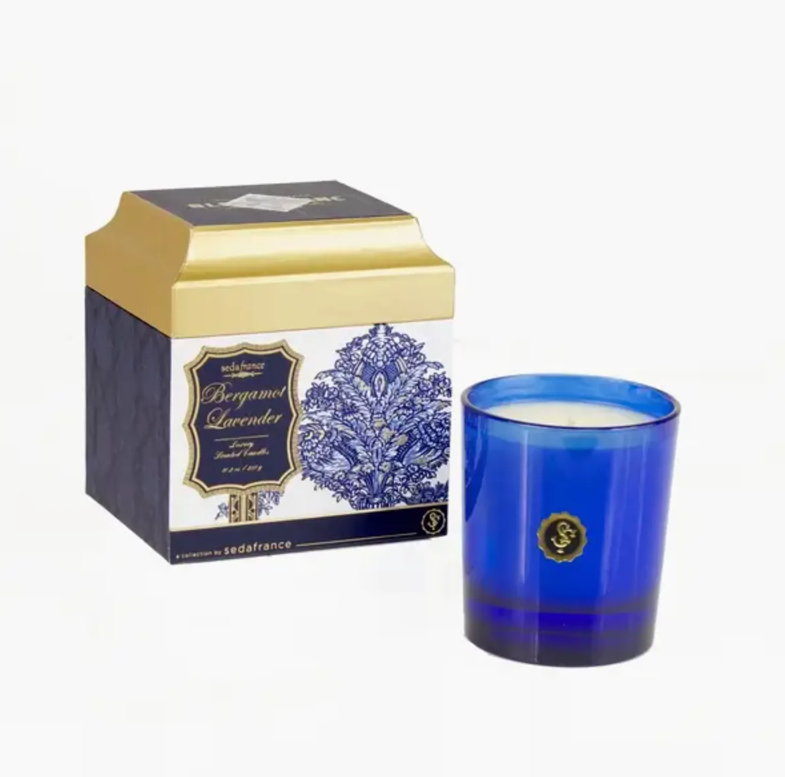 Bergamot Lavender Bleu Et Blanc Box Candle