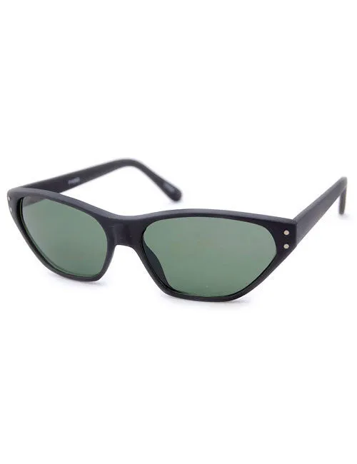 BERNADETTE Matte Black Cat-Eye Sunglasses