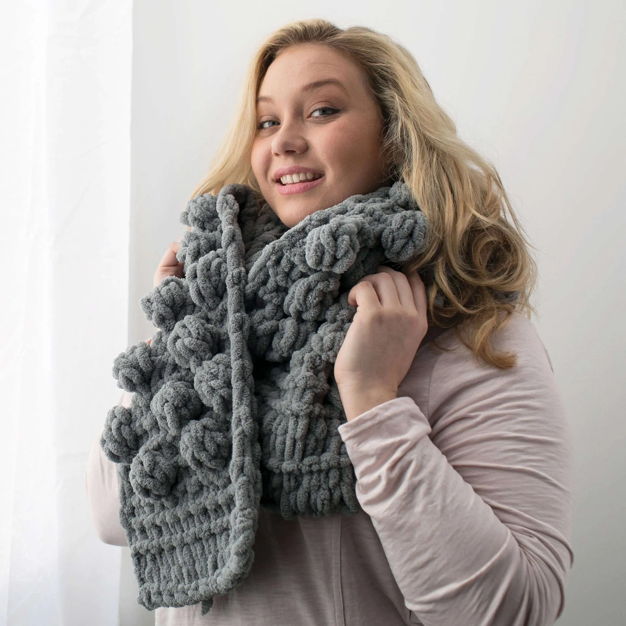 Bernat Craft Alize EZ Bobble Scarf