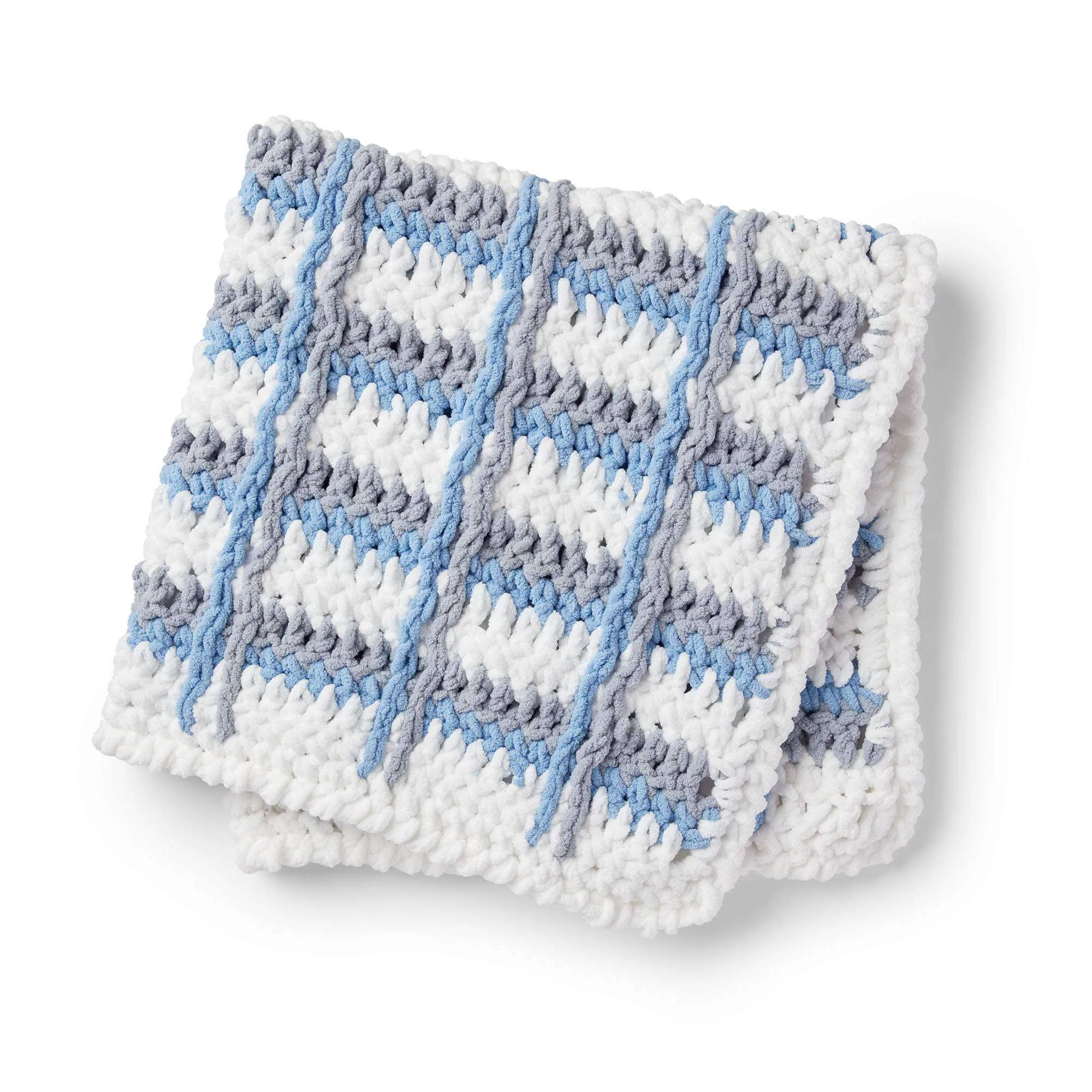 Bernat Plaid Look Crochet Blanket