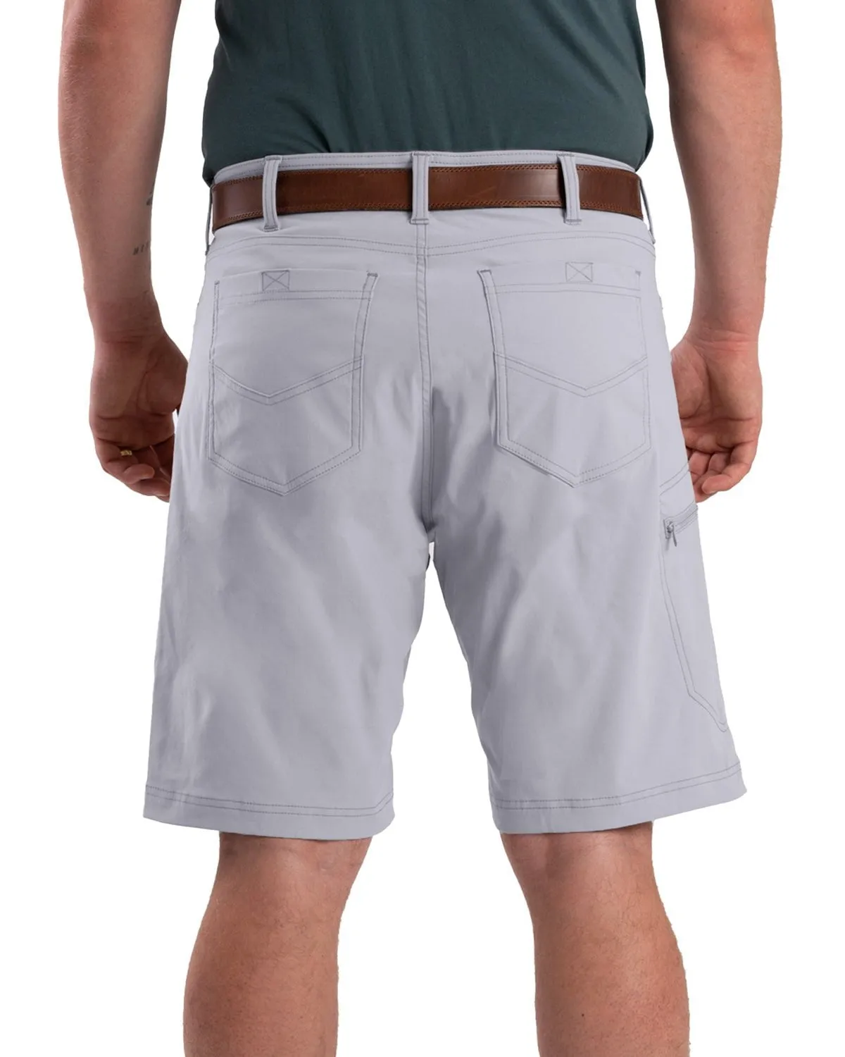 Berne Mens Lightweight Flex Pro Smoke Nylon Blend Casual Shorts