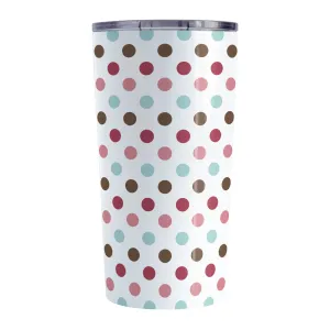 Berry Blue Polka Dots Tumbler Cup