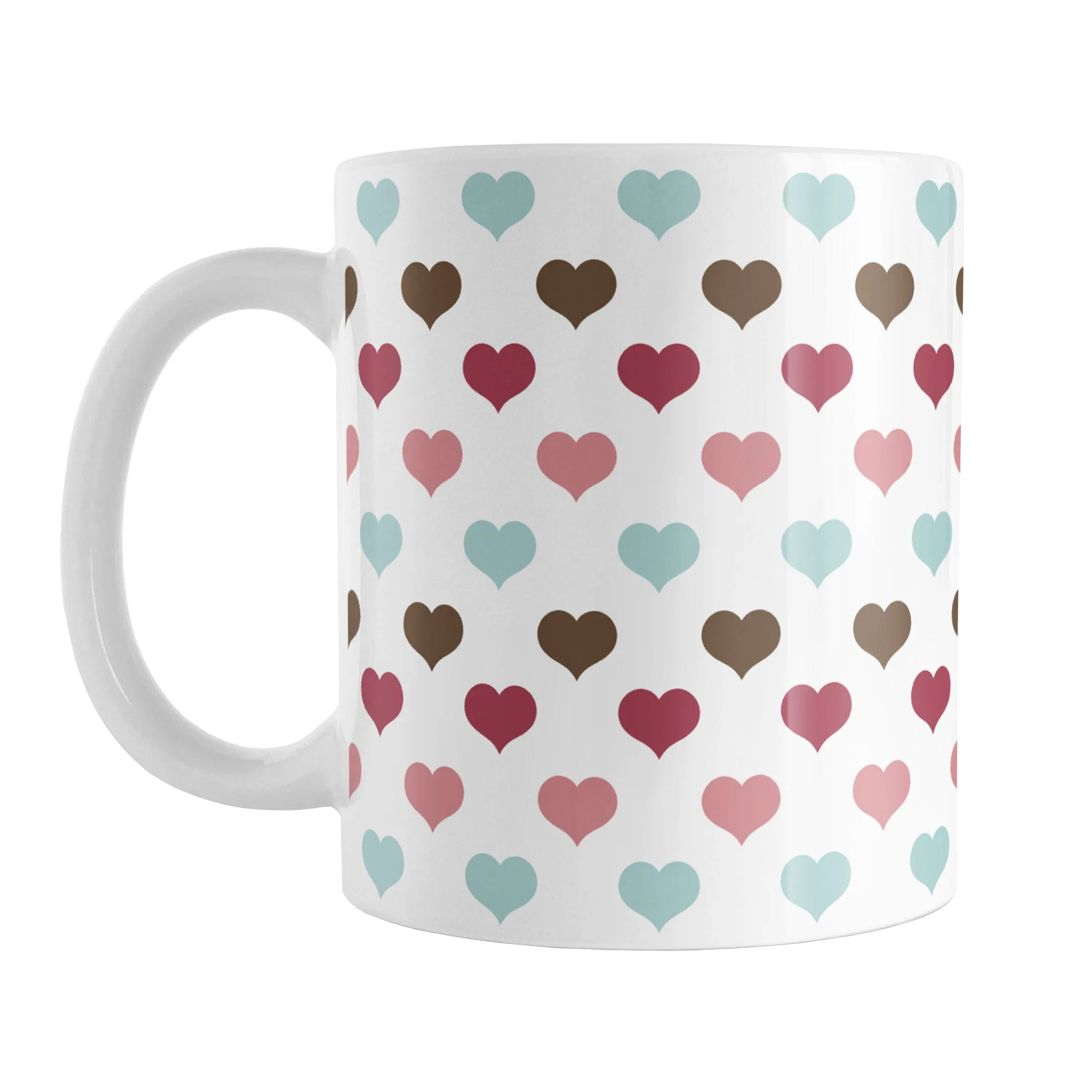 Berry Blue Summer Hearts Mug