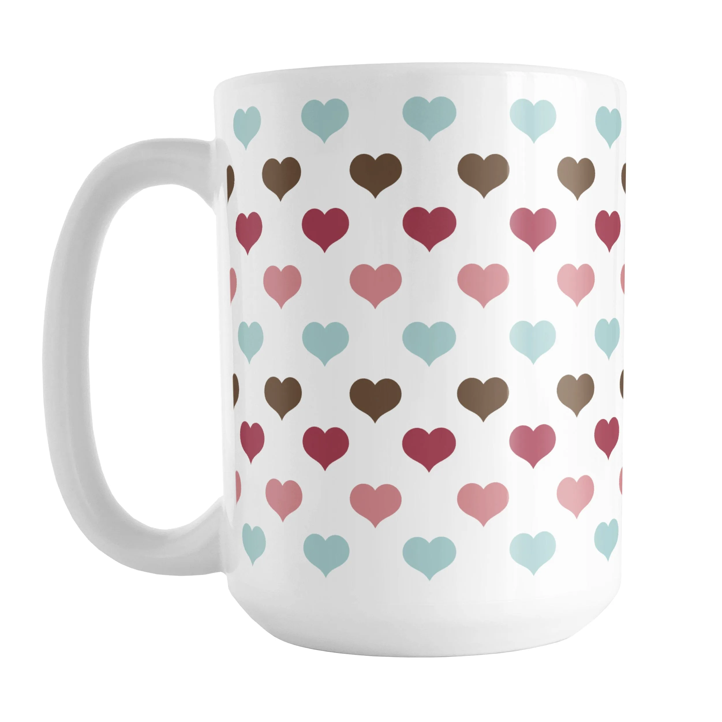 Berry Blue Summer Hearts Mug