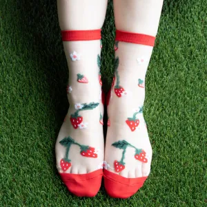 Berry Cute Sheer Socks