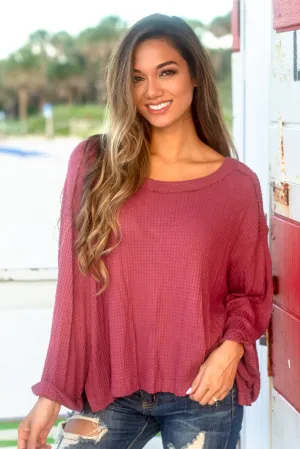 Berry Oversized Top