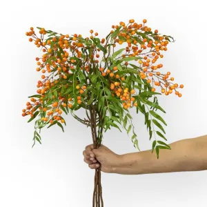 Berry Spray Orange Artificial Flowers