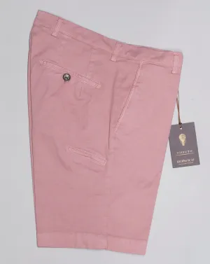 Berwich Garment Dyed Cotton Shorts / Rosa