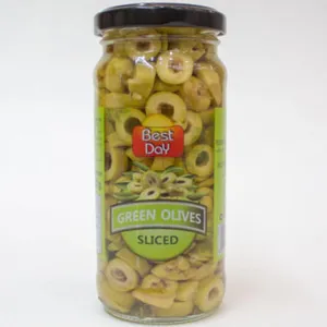 BEST DAY GREEN OLIVES SLICED 230GM