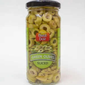 BEST DAY GREEN OLIVES SLICED 900GM