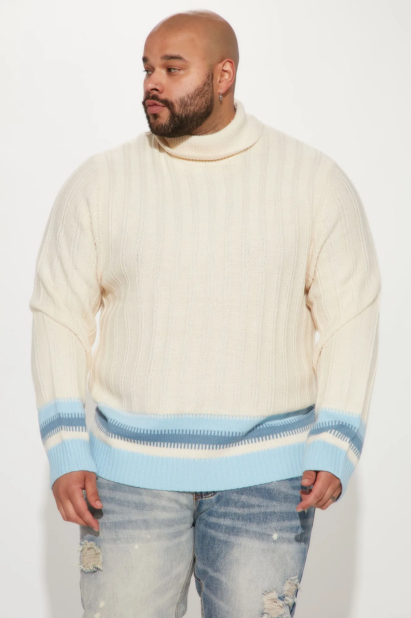 Best In Turtleneck Sweater - Cream/combo