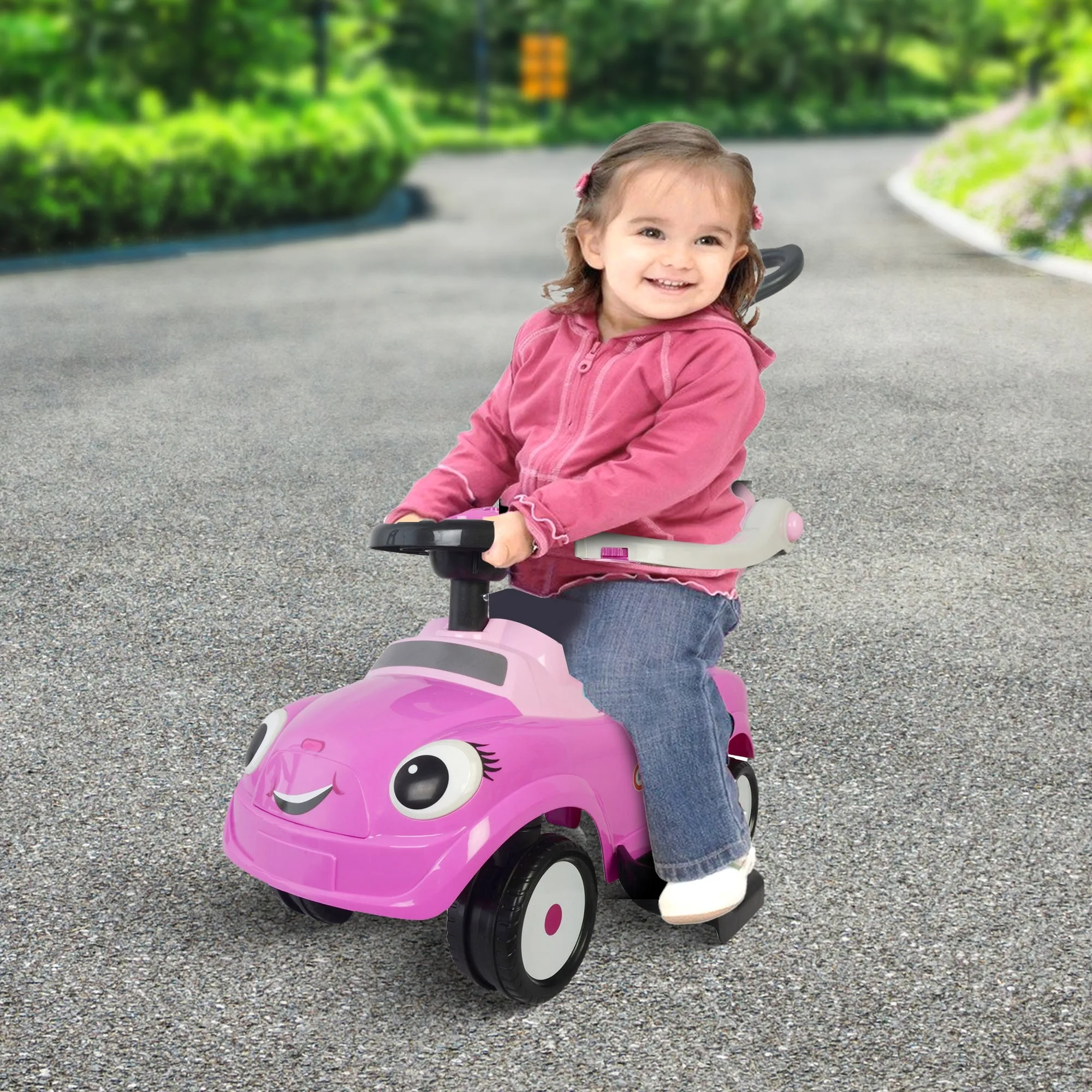 Best Ride On Cars Baby 3 in 1 Little Tikes Push Car Stroller Ride On Toy, Pink