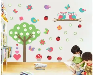 Best Stuff - Beautiful Blossom Tree with Birds Wall Sticker for Kids Room Home Decor (136 cm x 130 cm)- Code BC 02