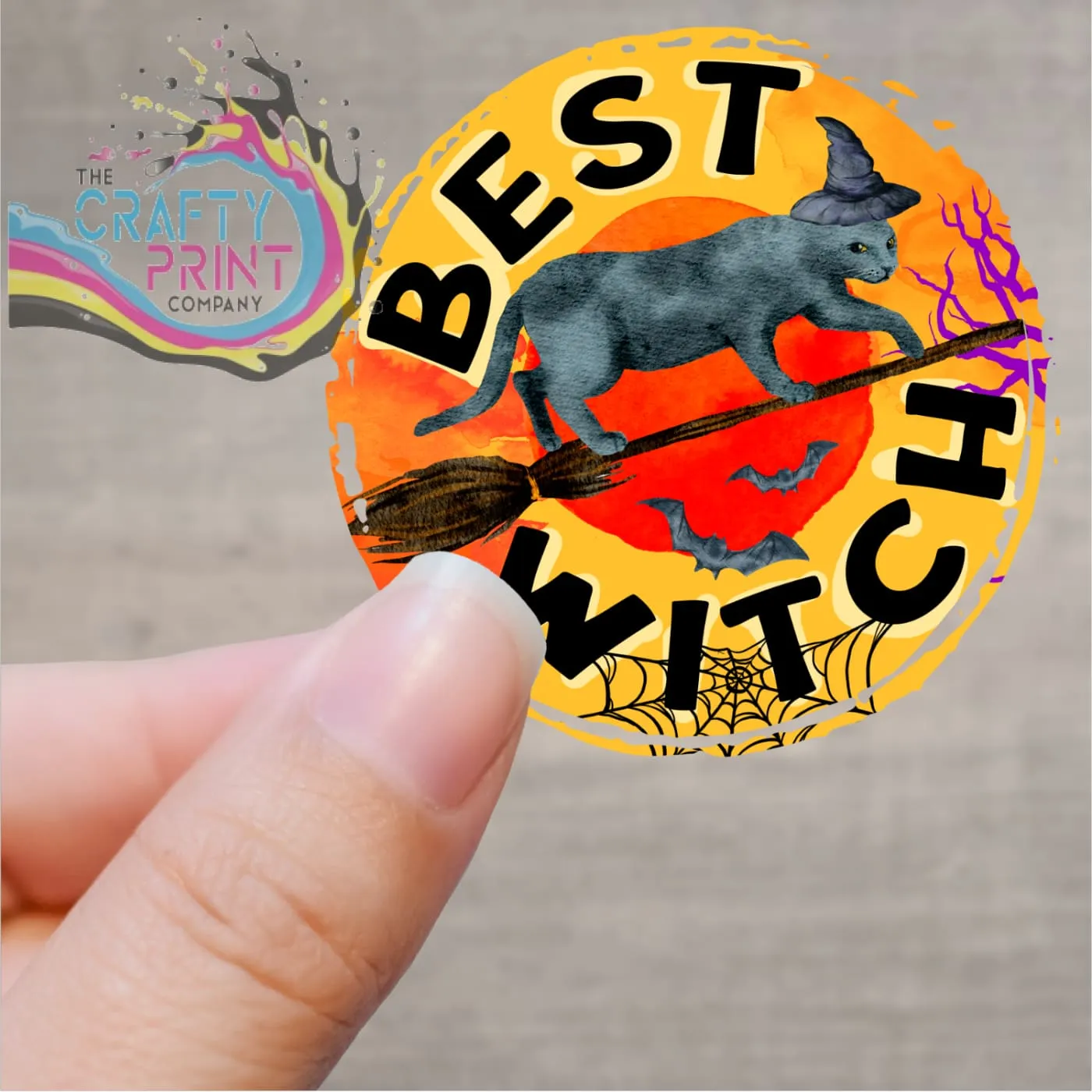 Best Witch Printed Sticker