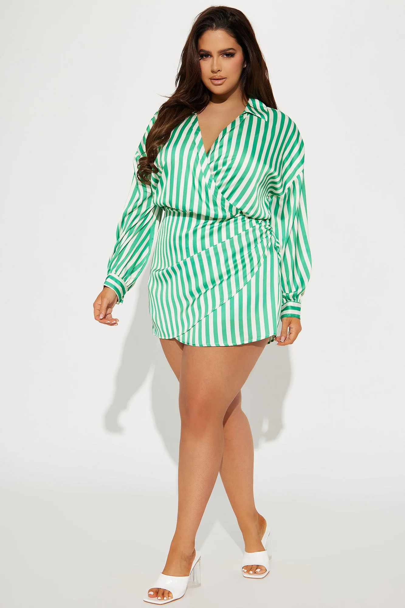 Bethany Striped Romper - Green/combo