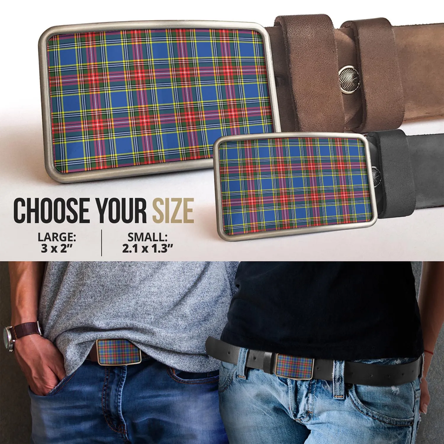 Bethune Tartan Belt Buckles