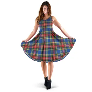 Bethune Tartan Sleeveless Midi Womens Dress