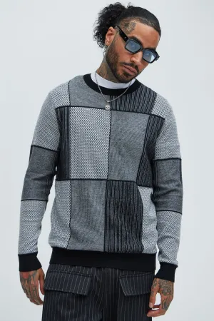 Better And Better Crewneck Sweater - Black/combo