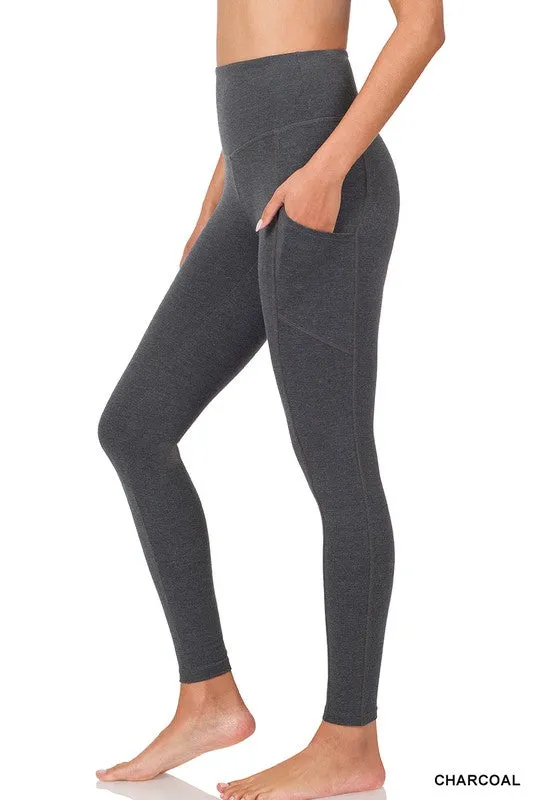 Better Cotton Wide Waistband Pocket Leggings