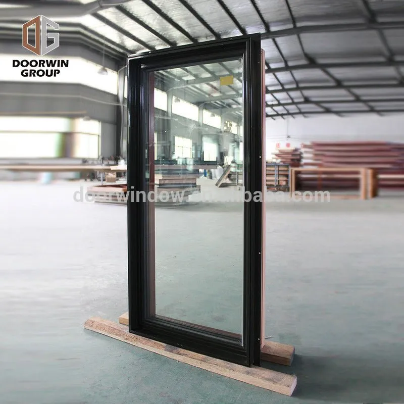 Better heat insulation 67mm profile pine clad thermal break aluminum gray casement windowby Doorwin