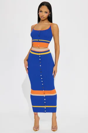 Better With Me Skirt Set - Blue/combo