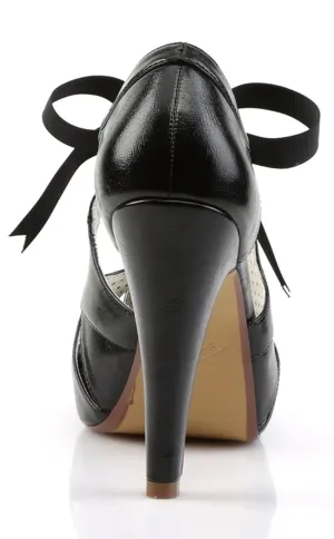 BETTIE-19 Blk Faux Leather Heels