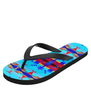 Between the Mountains Blue Flip Flops