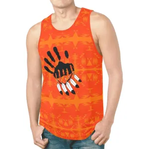 Between the Mountains Orange A feather for each Tank Top for Men