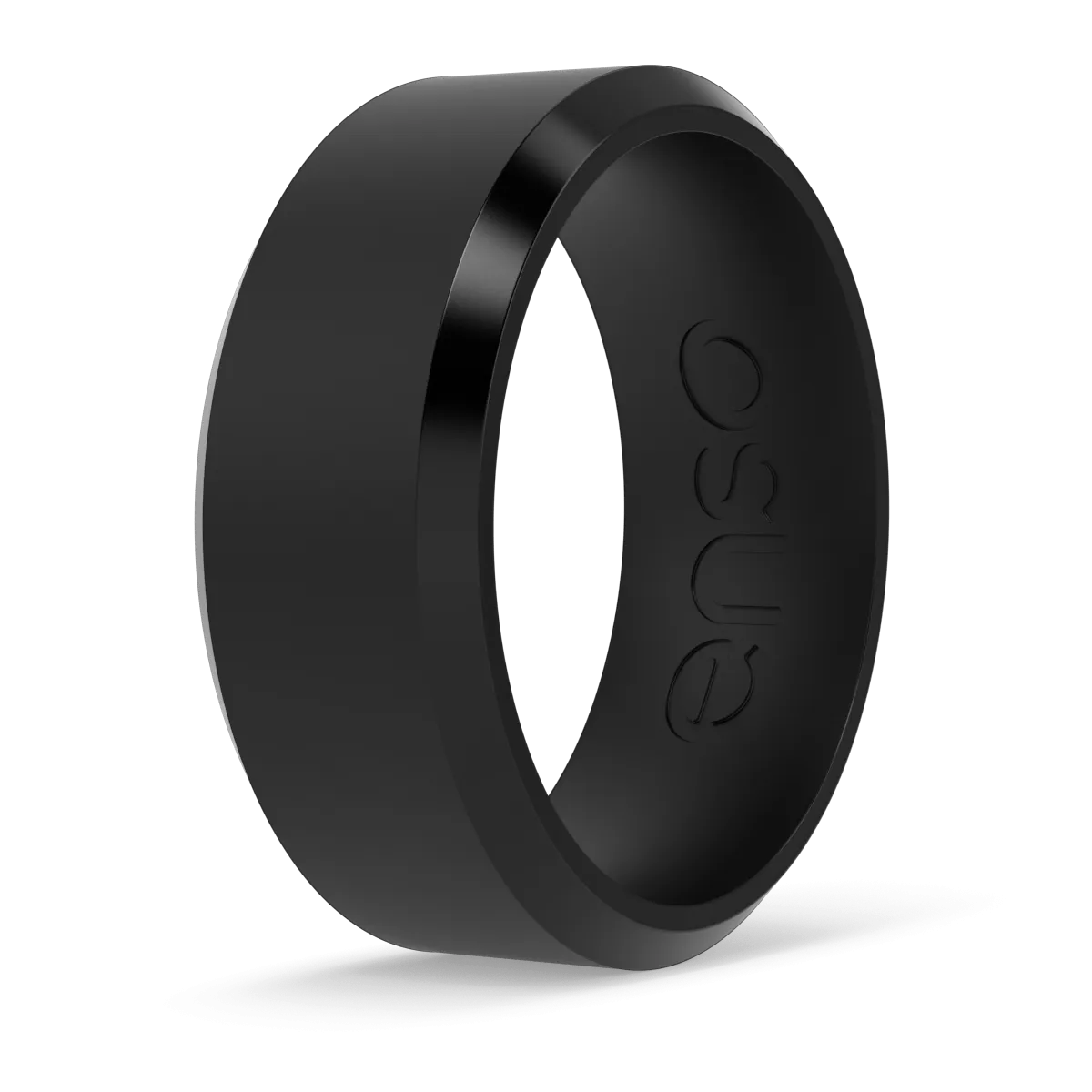 Bevel Silicone Ring - Obsidian