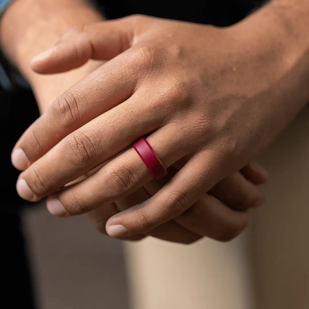 Bevel Silicone Ring - Oxblood