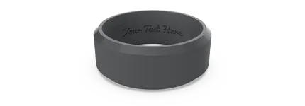 Bevel Silicone Ring - Slate