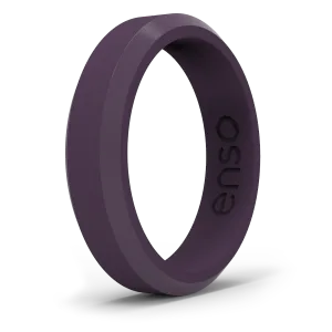 Bevel Thin Silicone Ring - Deep Purple