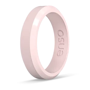 Bevel Thin Silicone Ring - Pink Sand