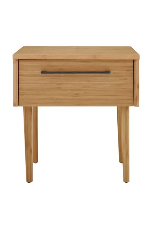 Beveled Bamboo 1-Drawer Nightstand | Greenington Sienna