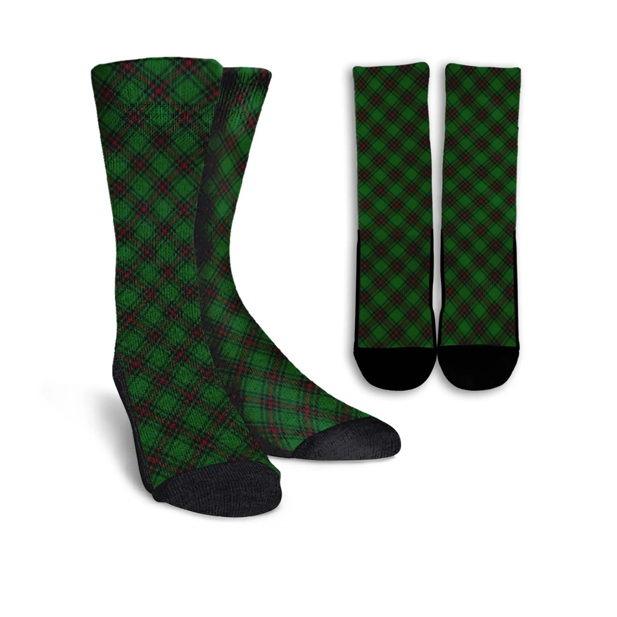 Beveridge Tartan Crew Socks Cross Tartan Style