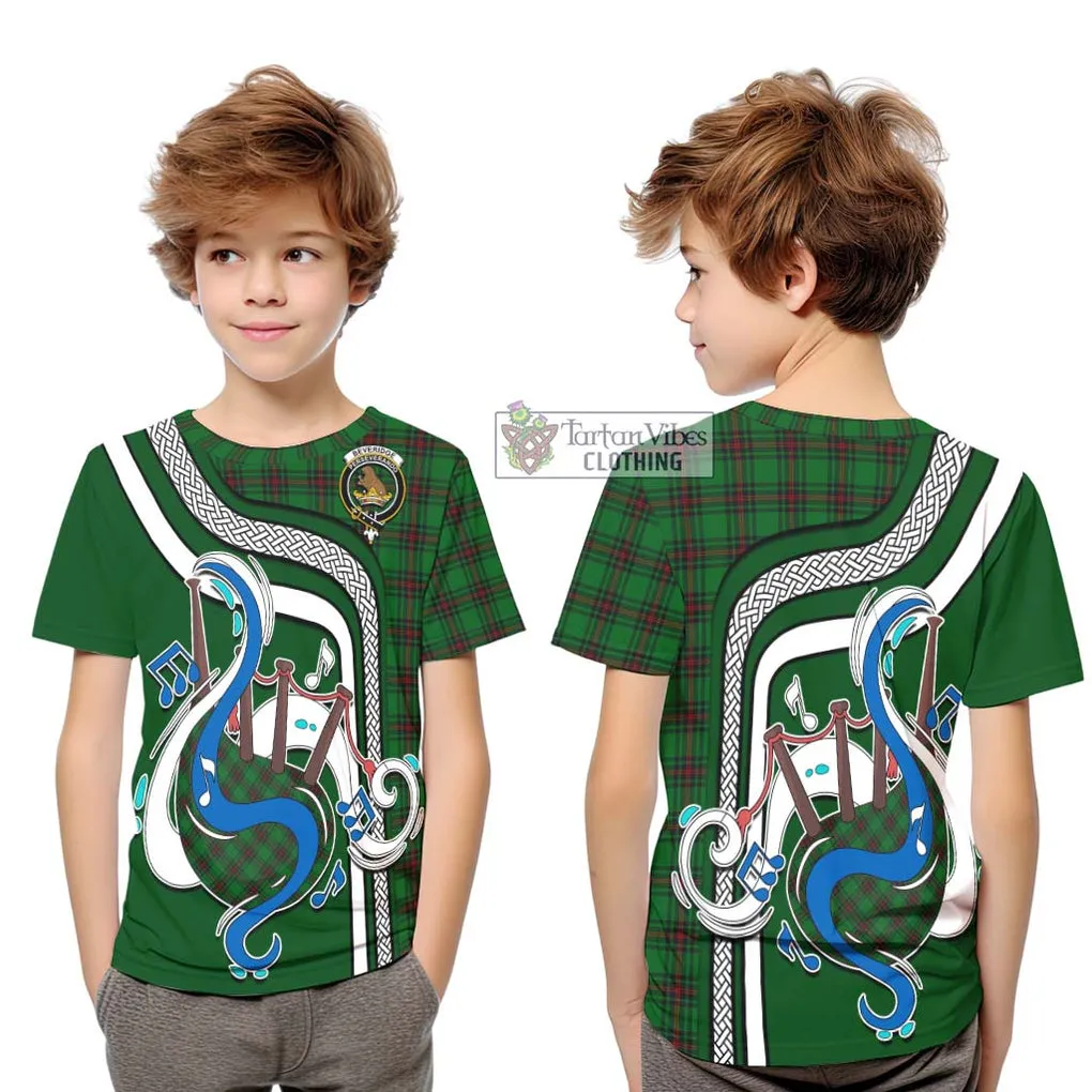 Beveridge Tartan Kid T-Shirt with Epic Bagpipe Style