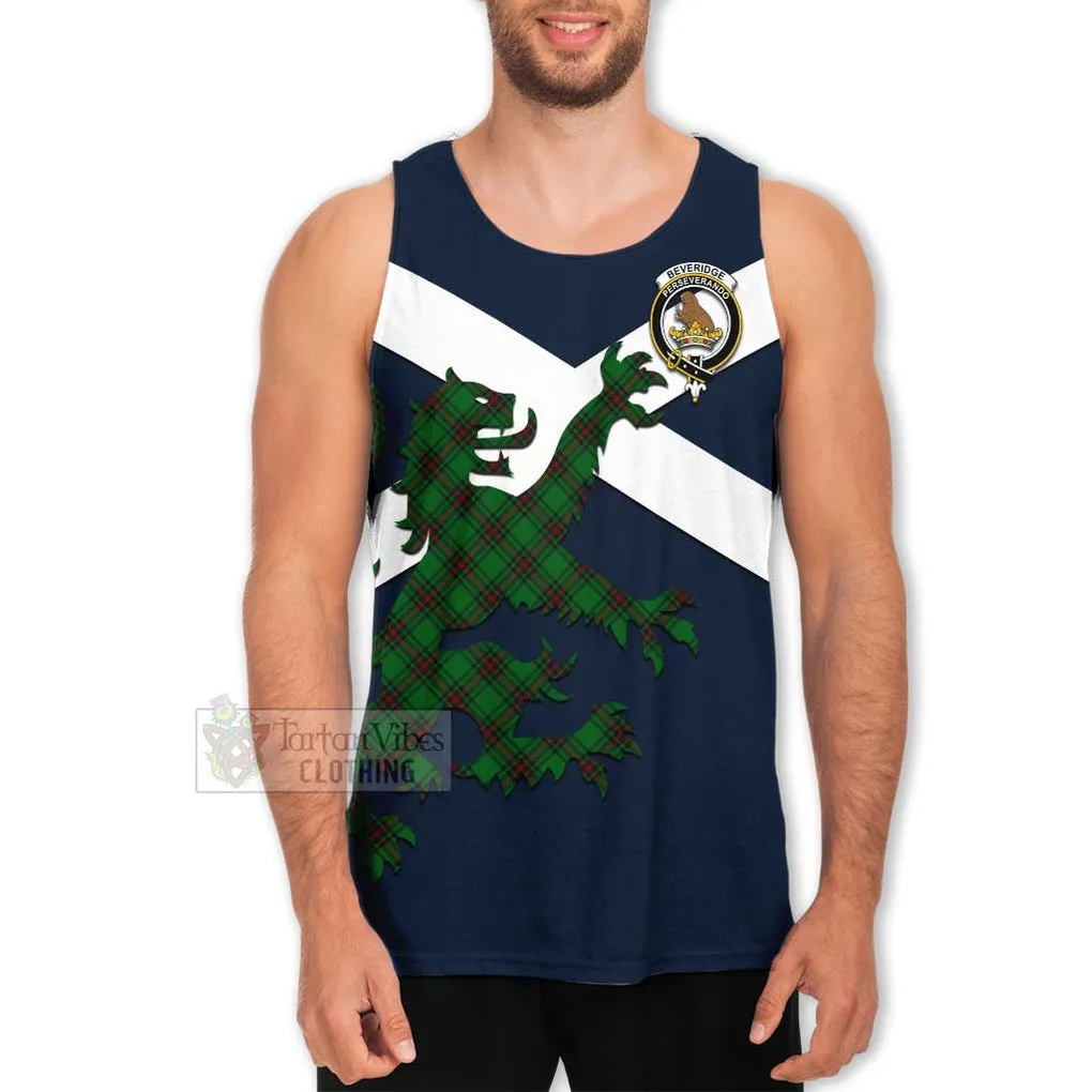 Beveridge Tartan Lion Rampant Men's Tank Top  Proudly Display Your Heritage with Alba Gu Brath and Clan Name