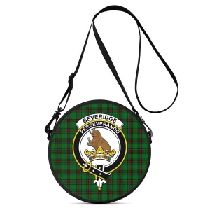 Beveridge Tartan Round Satchel Bags with Family Crest