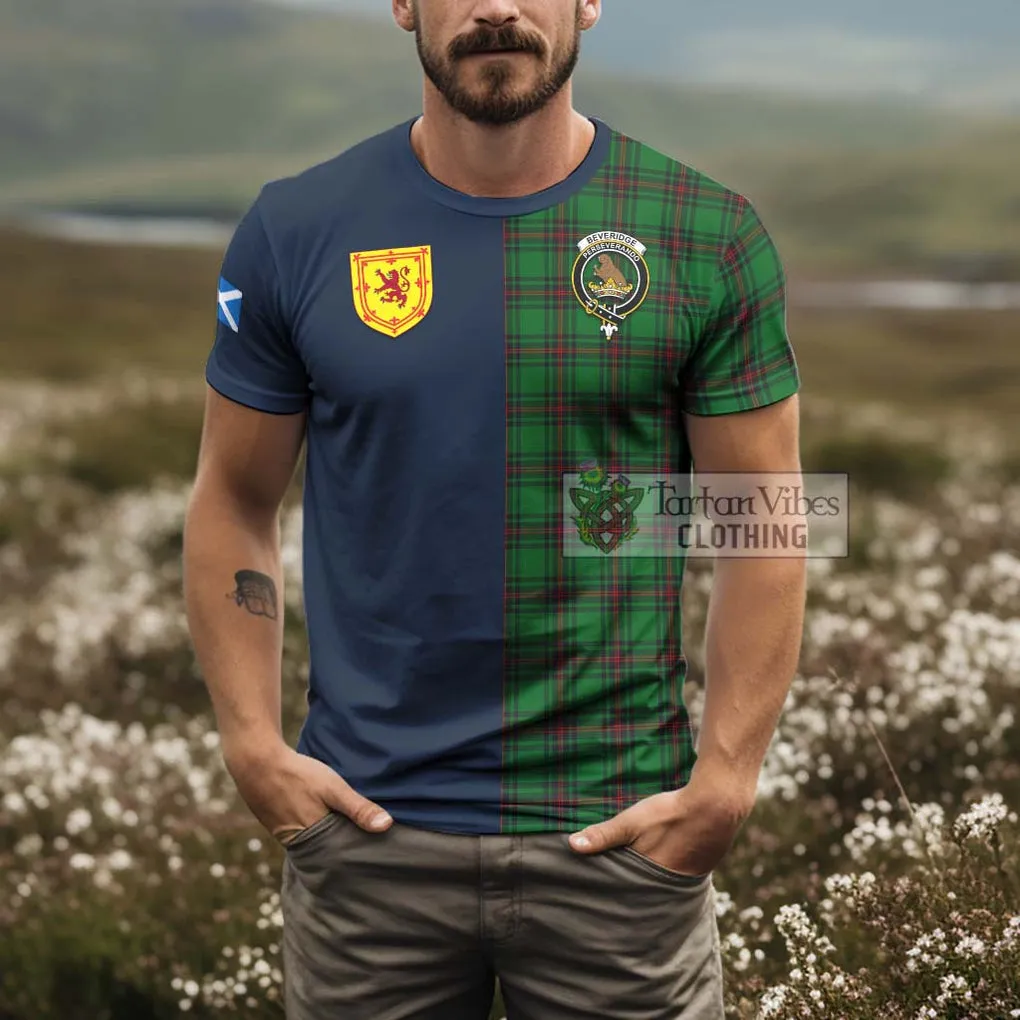 Beveridge Tartan T-Shirt Alba with Scottish Lion Royal Arm Half Style