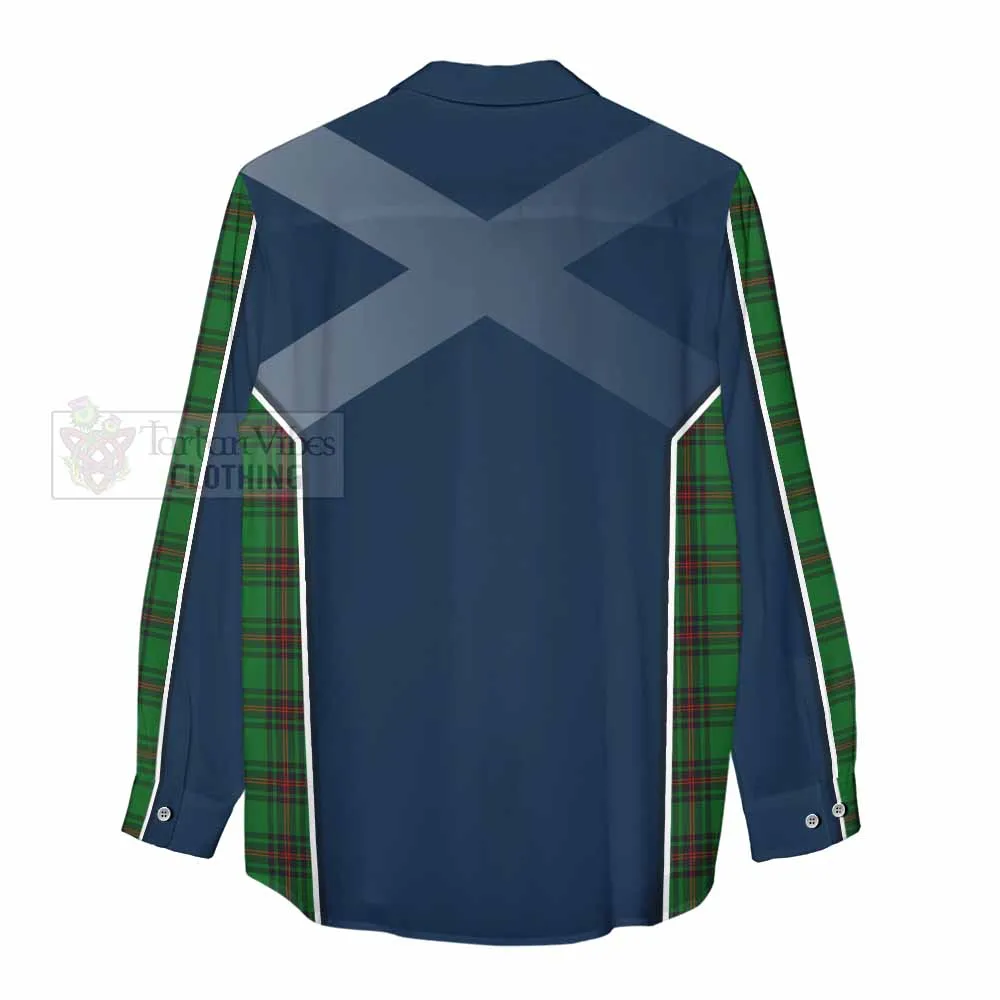 Beveridge Tartan Women's Casual Shirt with Family Crest and Lion Rampant Vibes Sport Style