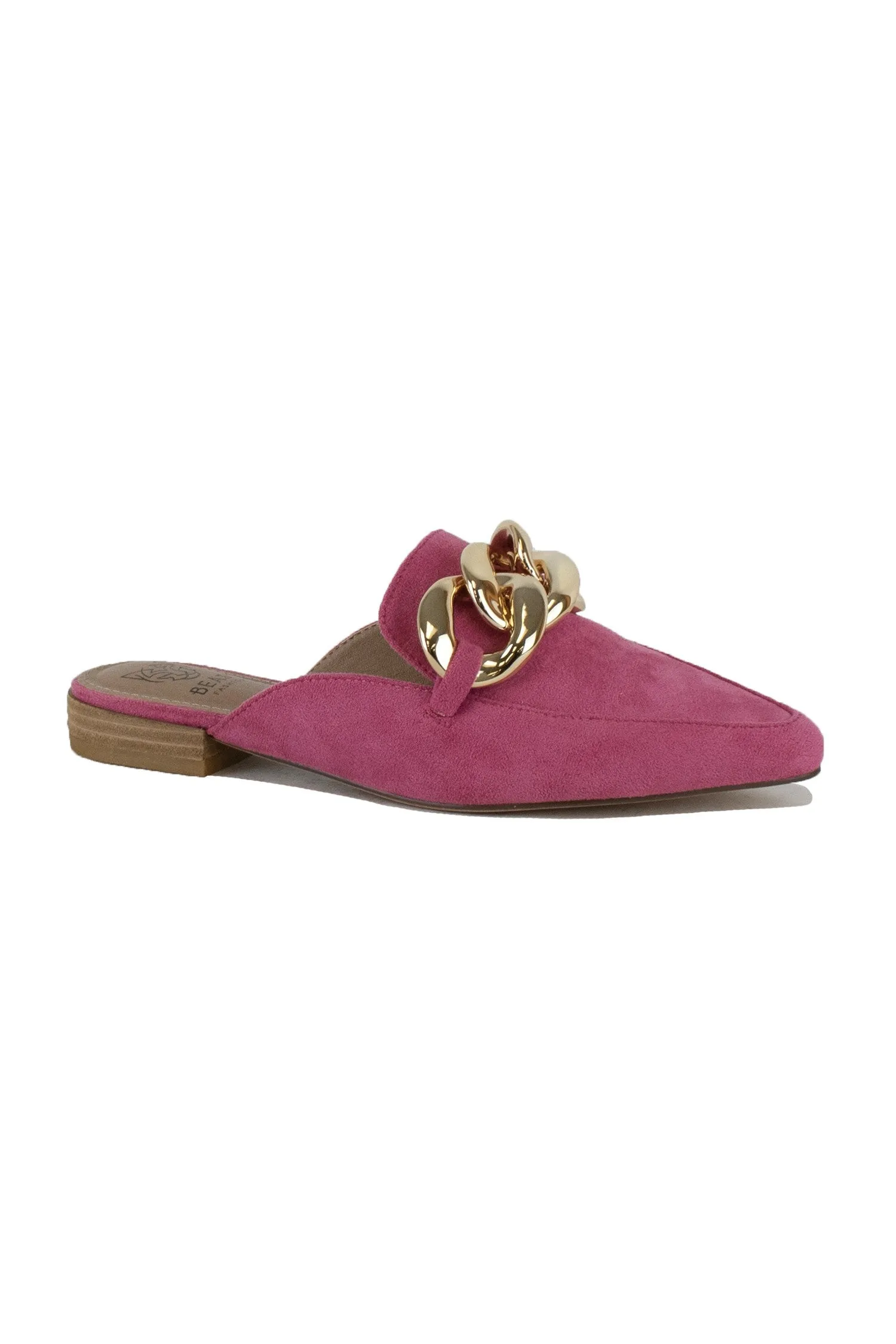 Beverly Hills Fuchsia Chain Pointed Toe Mule