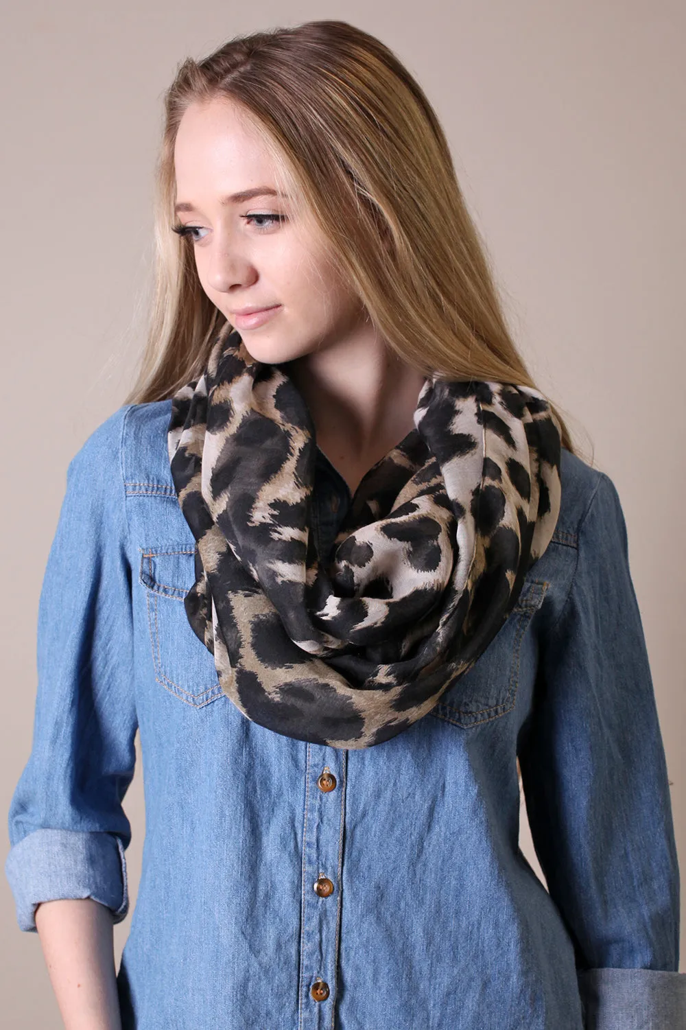 Beverly Hills Sophie Animal Print Infinity Scarf